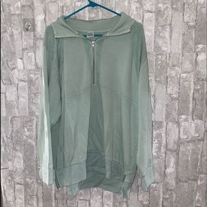 PINK LIGHT GREEN SWEATSHIRT + SWEATPANTS SET